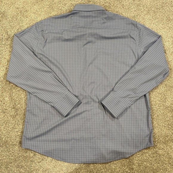 Peter Millar Summer Comfort Button Up Shirt XL Blue‎ Plaid Stretch Nylon Golf - Picture 10 of 10